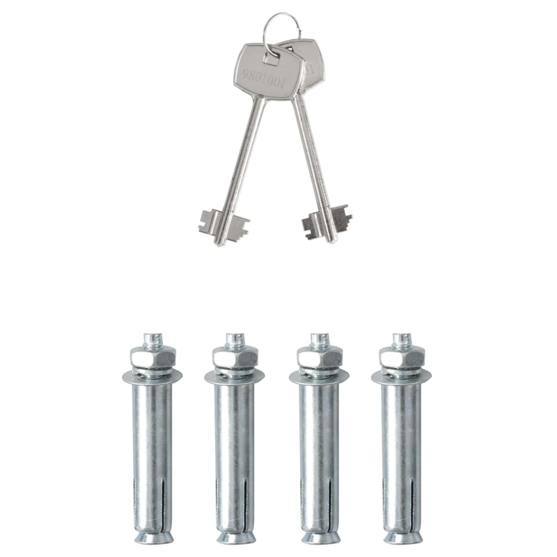 vidaXL Seifs ar slēdzeni Tumši pelēka 31 x 20 x 20 cm Tērauds