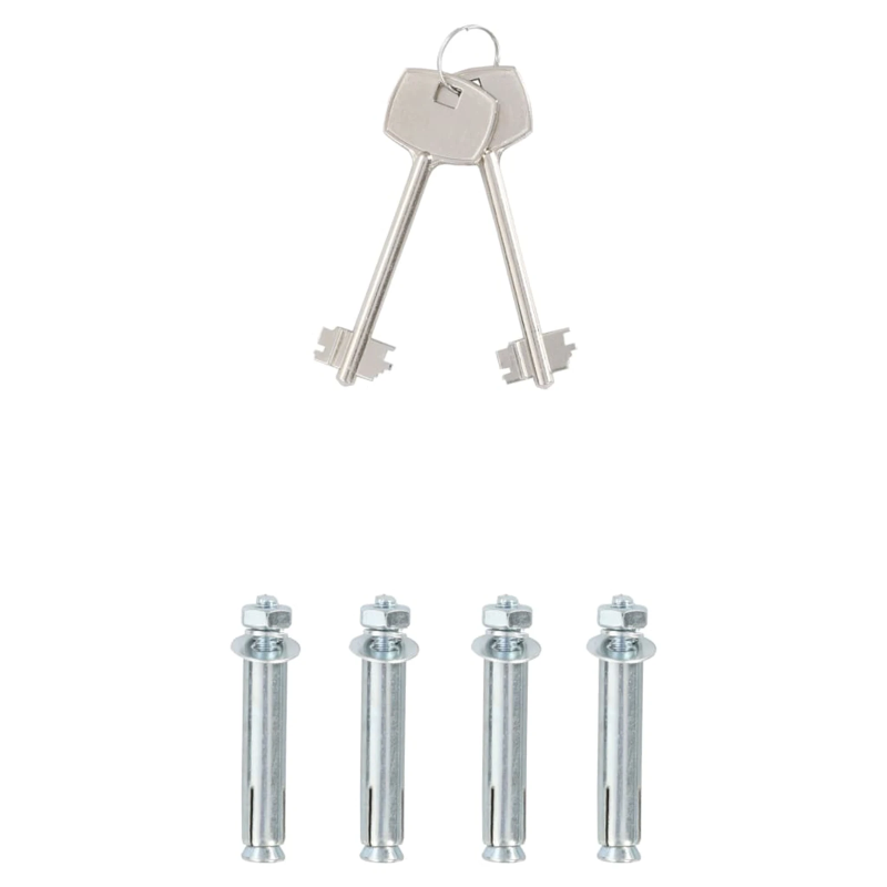 vidaXL Seifs ar slēdzeni Tumši pelēka 35 x 25 x 25 cm Tērauds