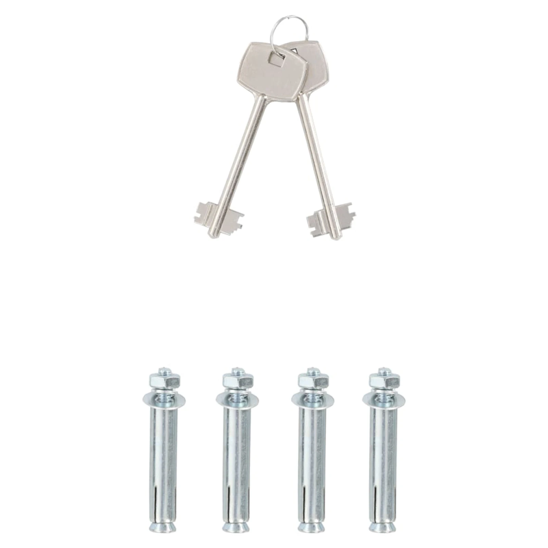 vidaXL Seifs ar slēdzeni Tumši pelēka 35 x 31 x 50 cm Tērauds