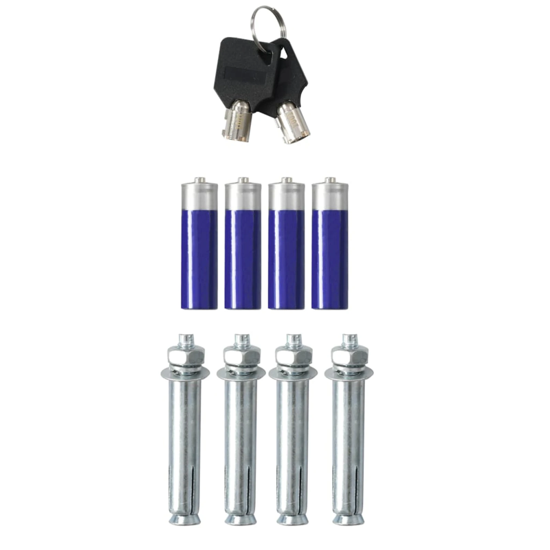 vidaXL Digitālais seifs Tumši pelēka 35 x 31 x 80 cm Tērauds