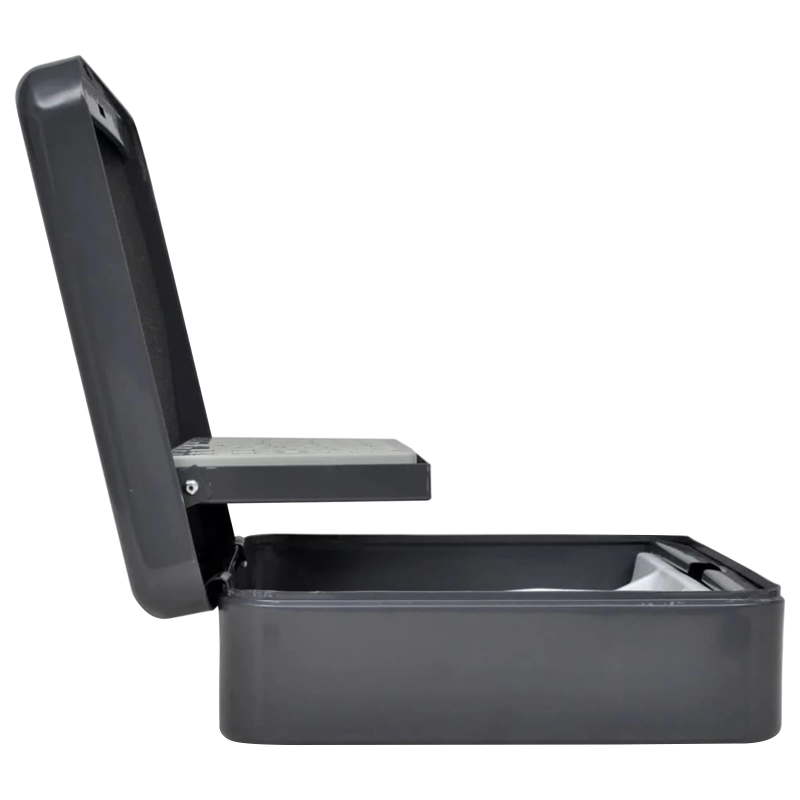 vidaXL Naudas kaste ar slēdzeni Tumši pelēka 30 x 24 x 9 cm Tērauds