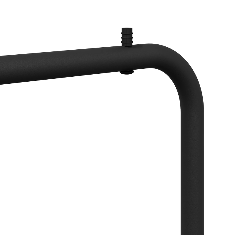 vidaXL Apģērba statīvs ar uzglabāšanu Melna 100 x 56 x 154 cm Tērauds