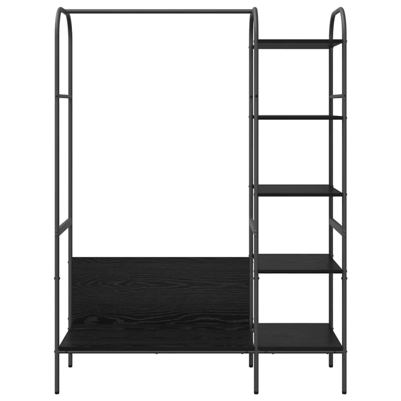 vidaXL Apģērba statīvs Melna 120 x 44 x 160 cm Inženierijas koks