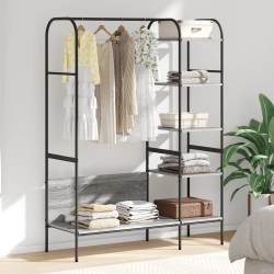 vidaXL Apģērba statīvs Pelēka 120 x 44 x 160 cm Inženierijas koks