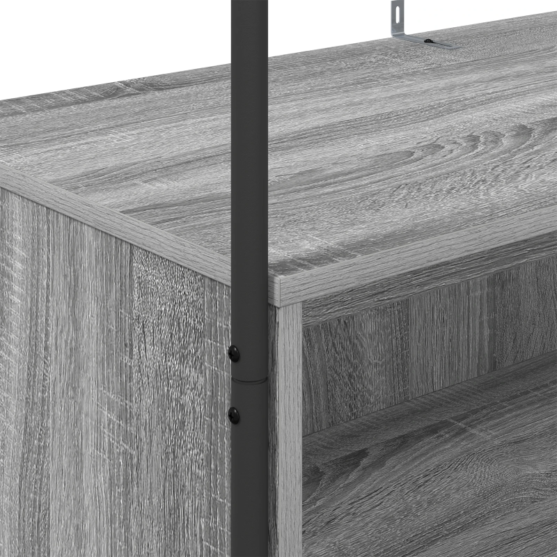 vidaXL Apģērba statīvs Pelēka 100 x 44 x 160 cm Inženierijas koks