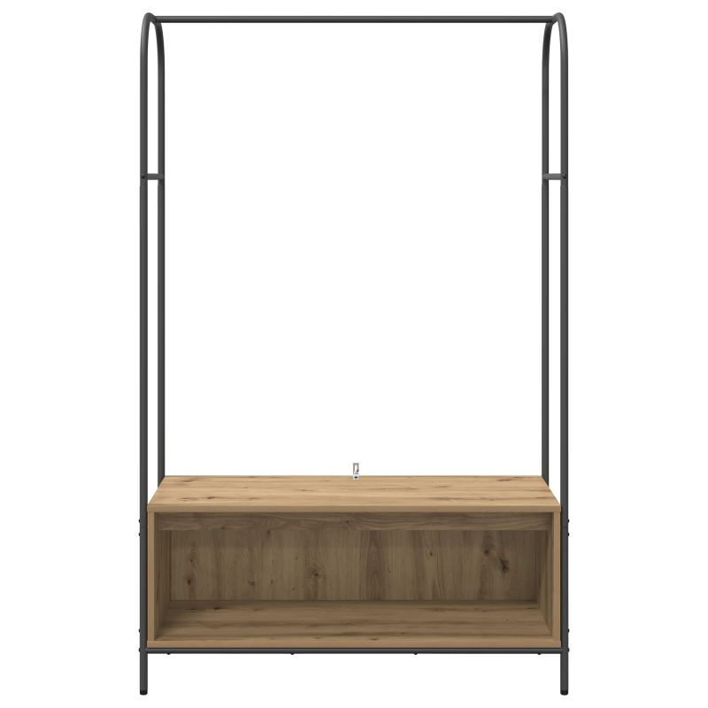 vidaXL Apģērba statīvs Brūns ozols 100 x 44 x 160 cm Inženierijas koks