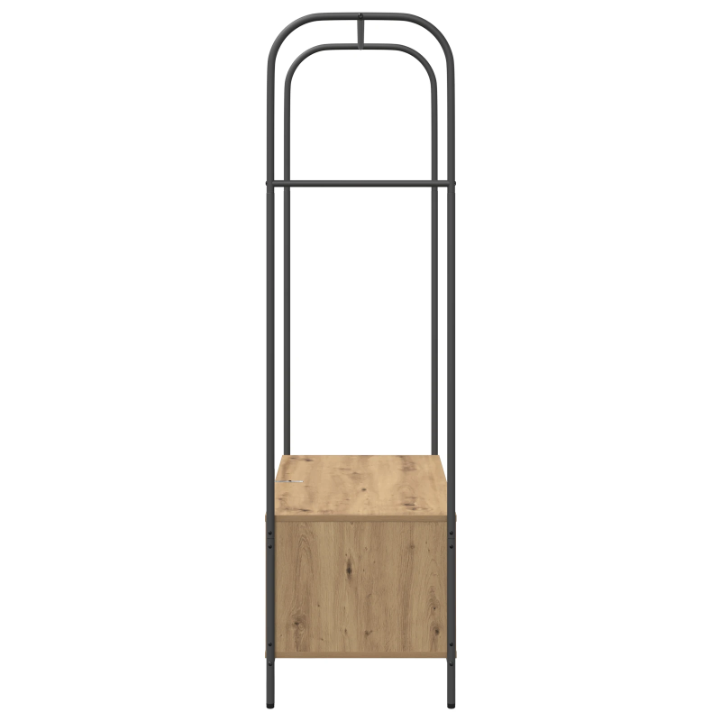 vidaXL Apģērba statīvs Brūns ozols 100 x 44 x 160 cm Inženierijas koks
