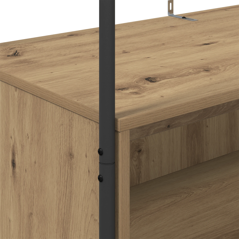 vidaXL Apģērba statīvs Brūns ozols 100 x 44 x 160 cm Inženierijas koks