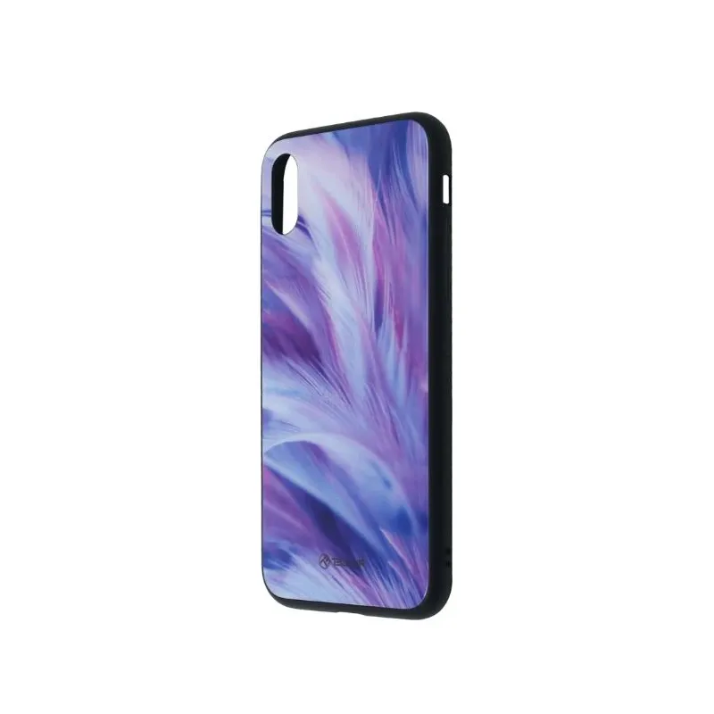 Tellur Cover Glass print for iPhone XS feather