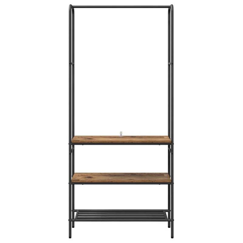 vidaXL Apģērba statīvs Vecs koks 77 x 30 x 171 cm Inženierijas koks