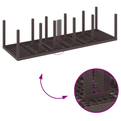 vidaXL Dārza ēdamais galds Brūna 300 x 100 x 73 cm poliratāns