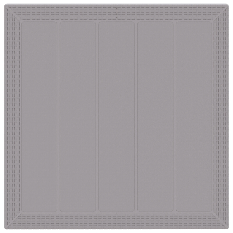 vidaXL Dārza ēdamgalds 5 pcs Gaiši pelēks Polt rattan