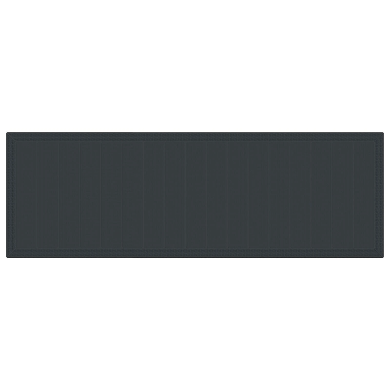 vidaXL Dārza ēdamgalds ar spilvenu 13 pcs Antracīts Polirats