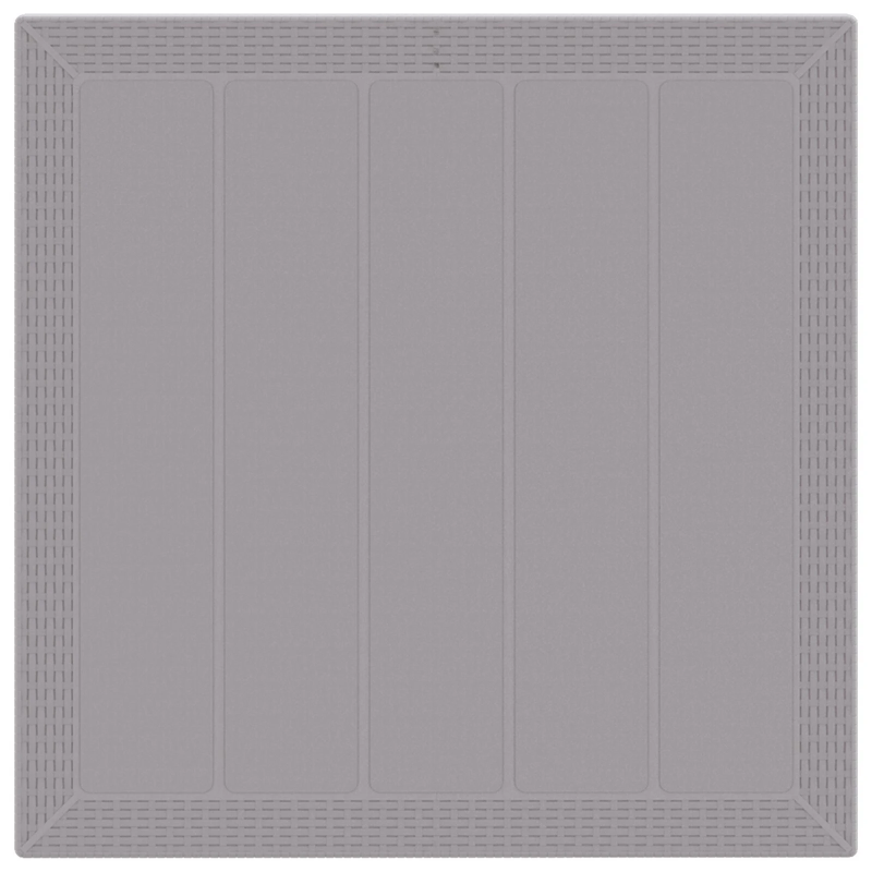 vidaXL Dārza ēdamgalds 3 pcs Gaiši pelēks Polt rattan