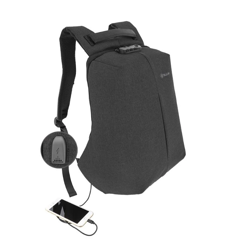 Tellur 15.6 Notebook Backpack Antitheft V2, USB port, Black