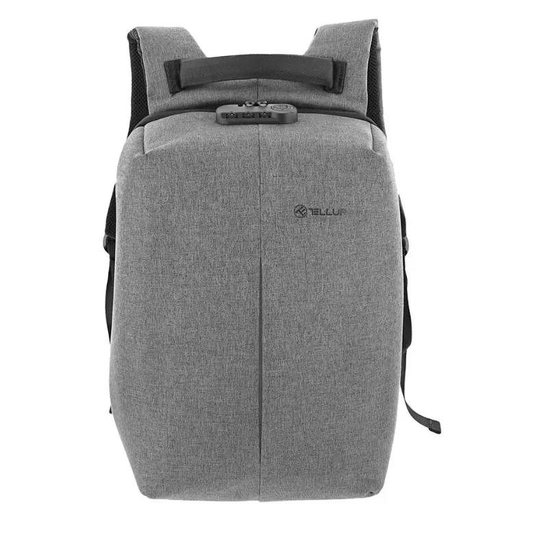 Tellur 15.6 Notebook Backpack Antitheft V2, USB Port, Gray