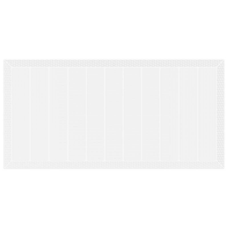 vidaXL Dārza ēdamgalds 7 pcs Balts Polt rattan