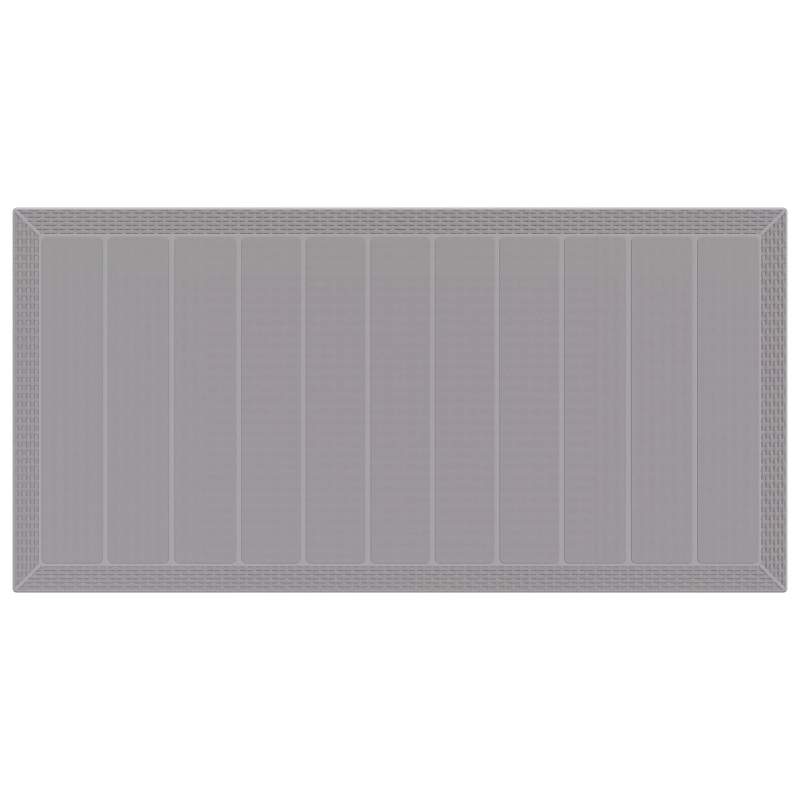 vidaXL Dārza ēdamgalds 7 pcs Gaiši pelēks Polt rattan