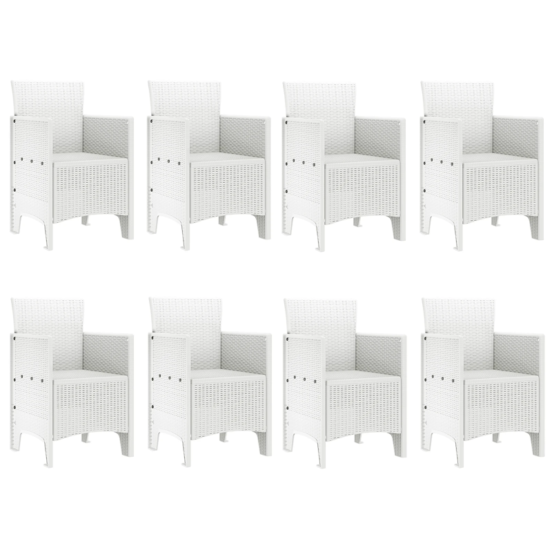 vidaXL Dārza ēdamgalds 9 pcs Gaiši pelēks Polt rattan