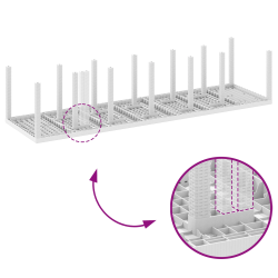 vidaXL Dārza ēdamgalds 13 pcs Balts Polt rattan