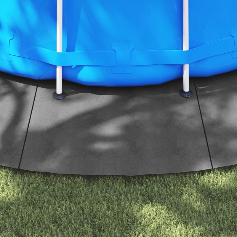 vidaXL Baseina grīdas pārklājs Gaiši pelēks DIA 610 cm Nesintētā auduma