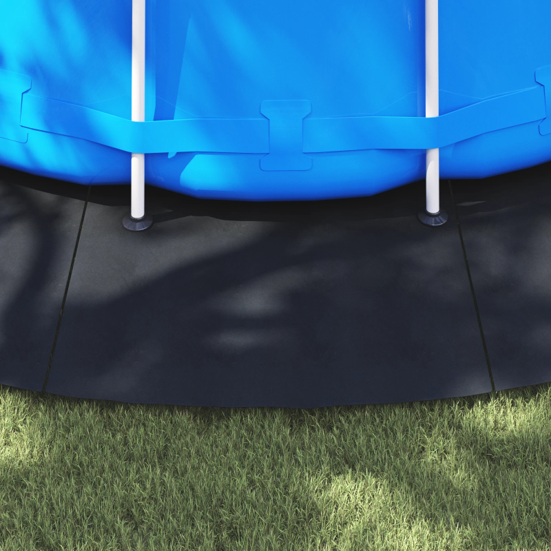 vidaXL Baseina grīdas pārklājs Melna DIA 610 cm Nesintētā auduma