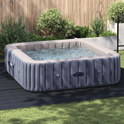 vidaXL Baseina grīdas pārklājs Melna 396 x 396 x 0,1 cm