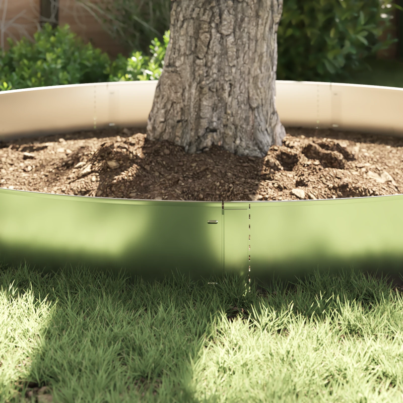 vidaXL Zāliena apmales 5 pcs Sudraba 100 x 25 x 0,07 cm