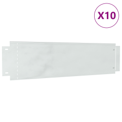 vidaXL Zāliena apmales 10 pcs Sudraba 100 x 25 x 0,07 cm