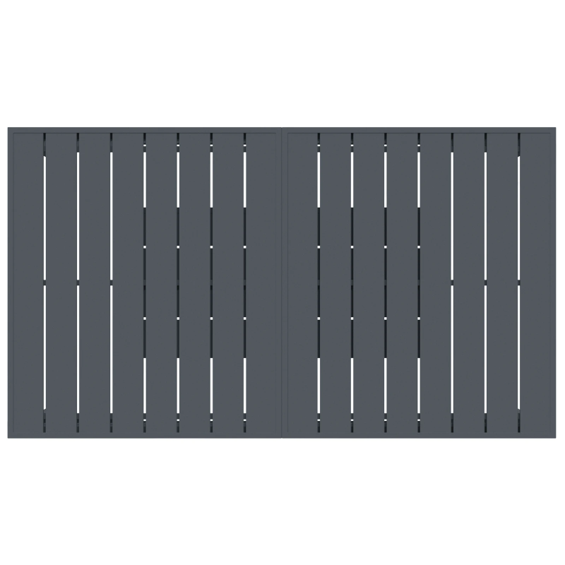 vidaXL Dārza ēdamgalds 9 pcs Melna poliratāns