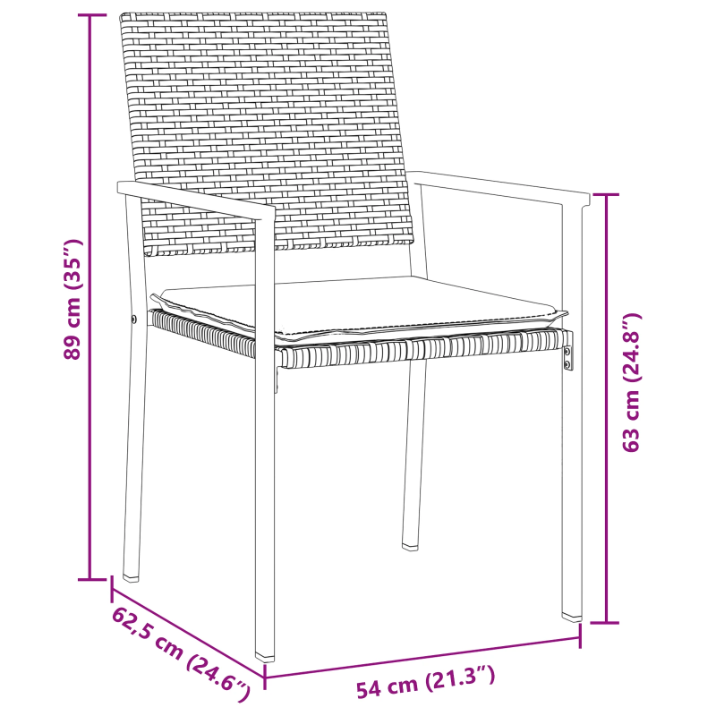 vidaXL Dārza ēdamgalds 5 pcs Melns un gaiši pelēks PE ratan