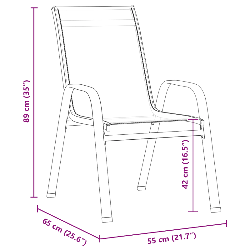 vidaXL Dārza ēdamgalds 5 pcs Brūns un melns Pulverkrāsots tērauds