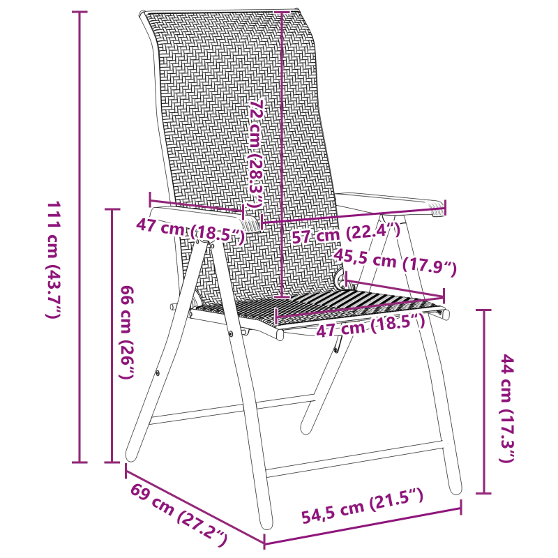 vidaXL Dārza ēdamgalds 5 pcs Melnā kafija Poliūtu rotangpalma