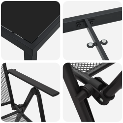 vidaXL Dārza ēdamgalds 5 pcs Antracīts