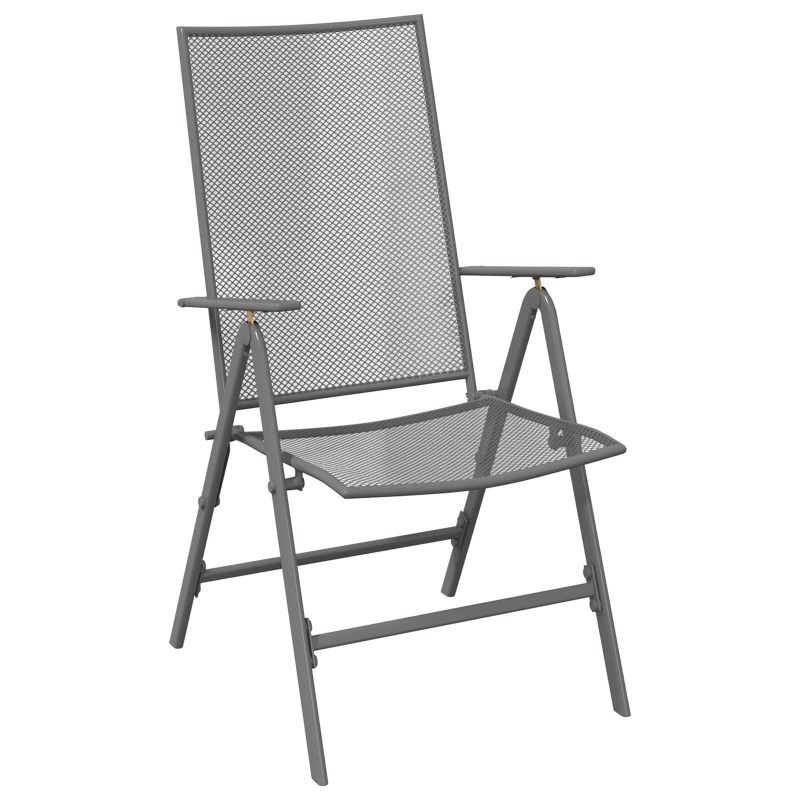 vidaXL Dārza ēdamgalds 5 pcs Antracīts