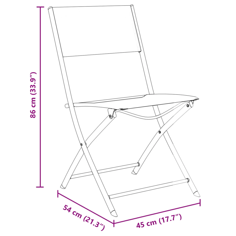 vidaXL Dārza ēdamgalds 5 pcs Melna Tērauds ar pulverkrāsas pārklājumu