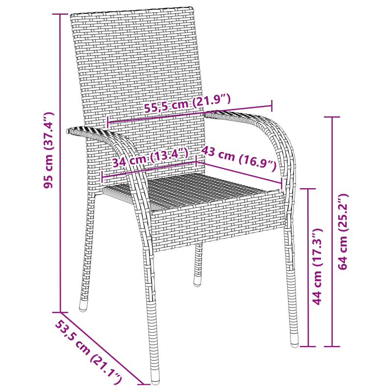vidaXL Dārza ēdamgalds 3 pcs Brūna Tērauds ar pulverkrāsas pārklājumu