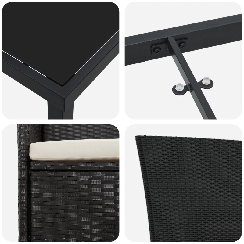 vidaXL Dārza ēdamgalds 5 pcs Pelēka Tērauds ar pulverkrāsas pārklājumu