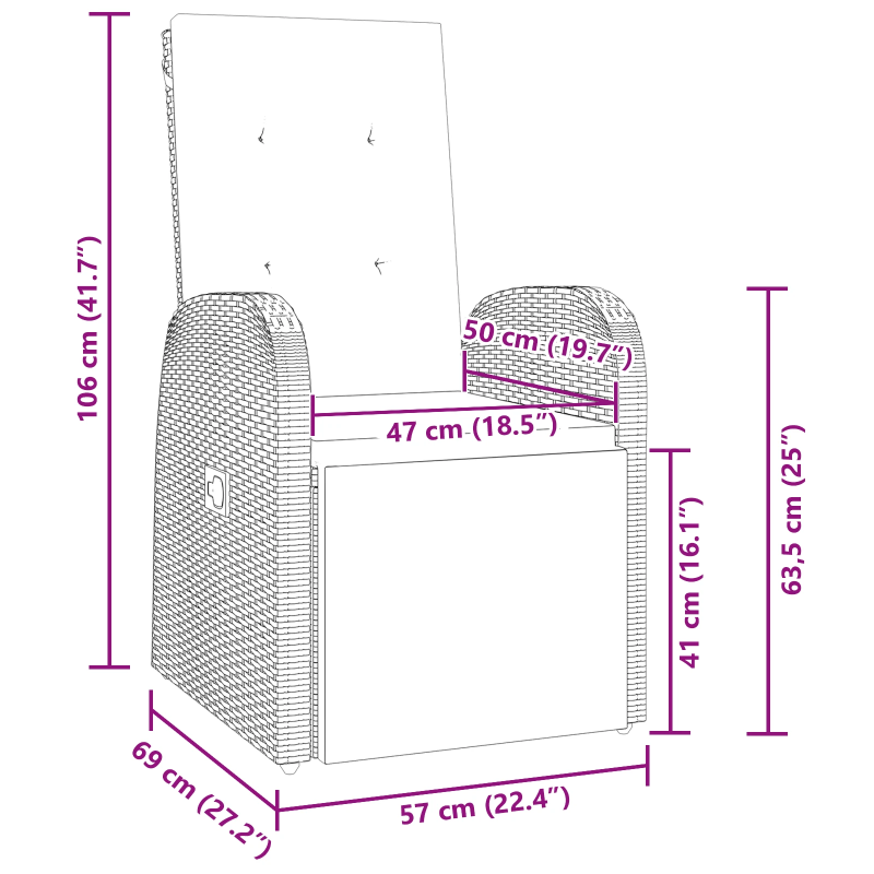 vidaXL Dārza ēdamgalds ar spilvenu 5 pcs Pelēka poliratāns