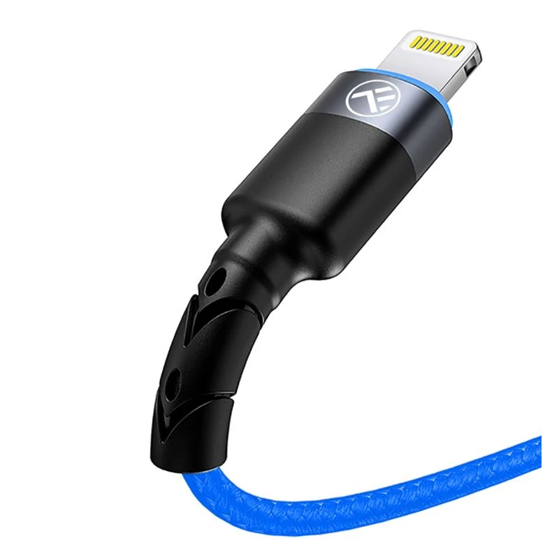 Tellur Data Cable USB to Lightning with LED Light, 3A 1.2m Blue