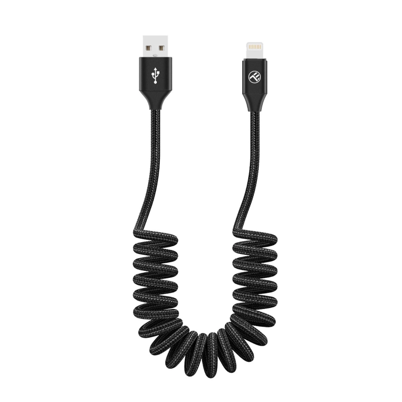 Tellur Data Cable Extendable USB to Lightning 3A 1.8m Black