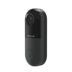 Tellur Smart WiFi Video DoorBell 1080P, PIR, Wired Black