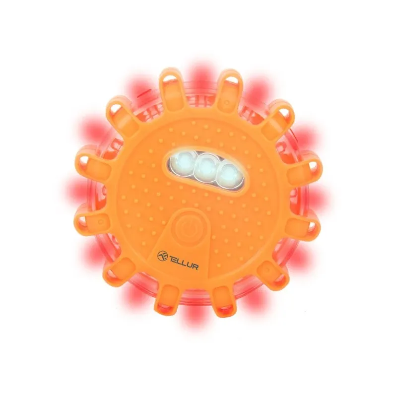 Tellur Basic LED Emergency Signal And Flashlight, 3 x AAA, Magnetic, Orange