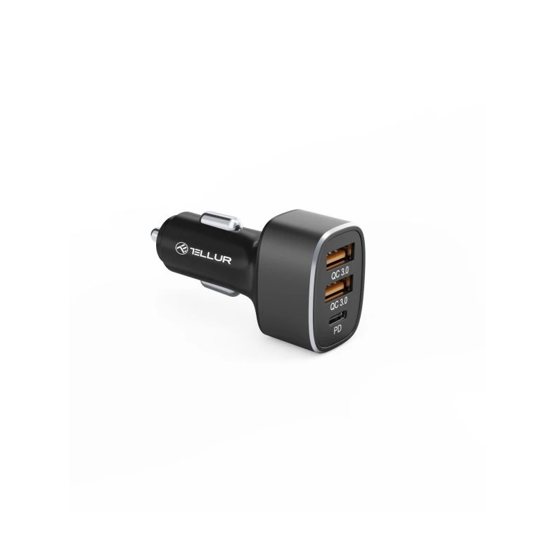 Tellur Car Charger FCC9, 56W, 9A ,2XQC 3.0 + PD20W, black