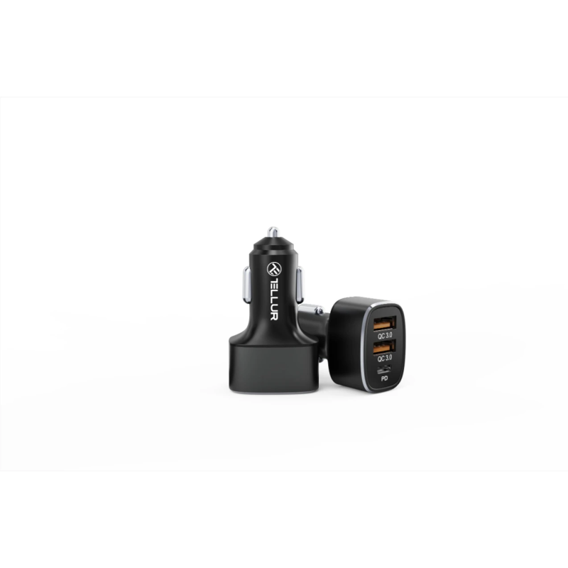 Tellur Car Charger FCC9, 56W, 9A ,2XQC 3.0 + PD20W, black