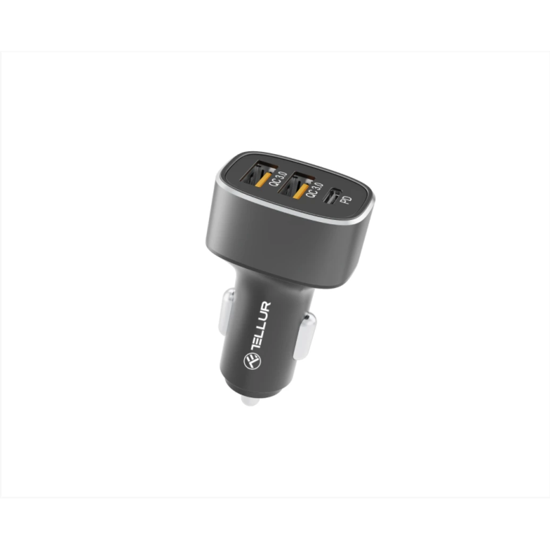 Tellur Car Charger FCC9, 56W, 9A ,2XQC 3.0 + PD20W, black