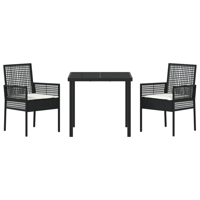 vidaXL Dārza ēdamgalds ar spilvenu 5 pcs Bēša poliratāns