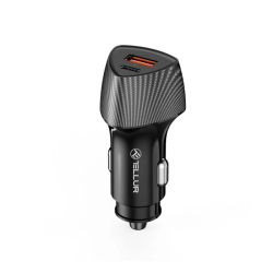 Tellur FCC10 car charger 38W, 6A ,PD20W + QC3.0, black