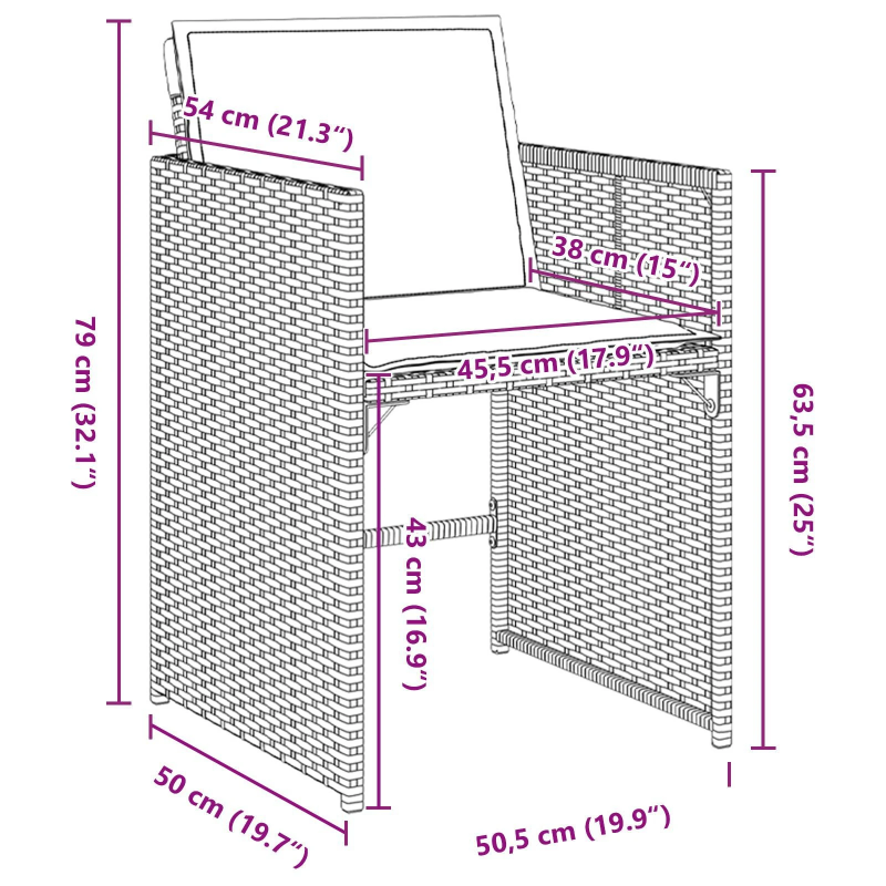 vidaXL Dārza ēdamgalds ar spilvenu 5 pcs Bēša poliratāns