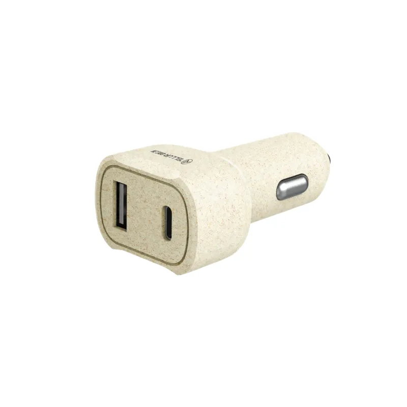 Tellur Green car charger, 36W, 6A ,PD18W + QC3.0, cream